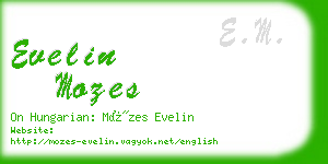 evelin mozes business card