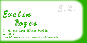 evelin mozes business card